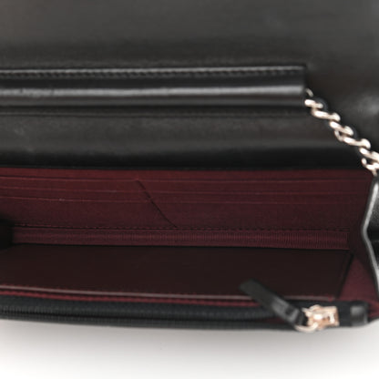 Chanel Lambskin Quilted Wallet On Chain WOC Black 6 of 11