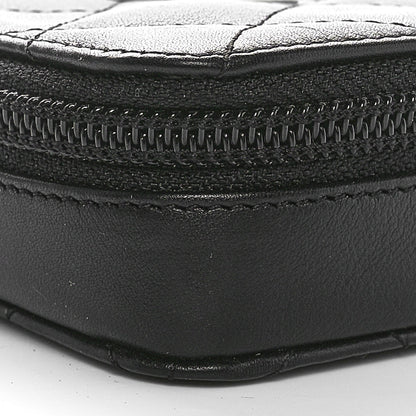 Chanel Calfskin Quilted Cambon Zip Around Cosmetic Pouch Black 10 of 10