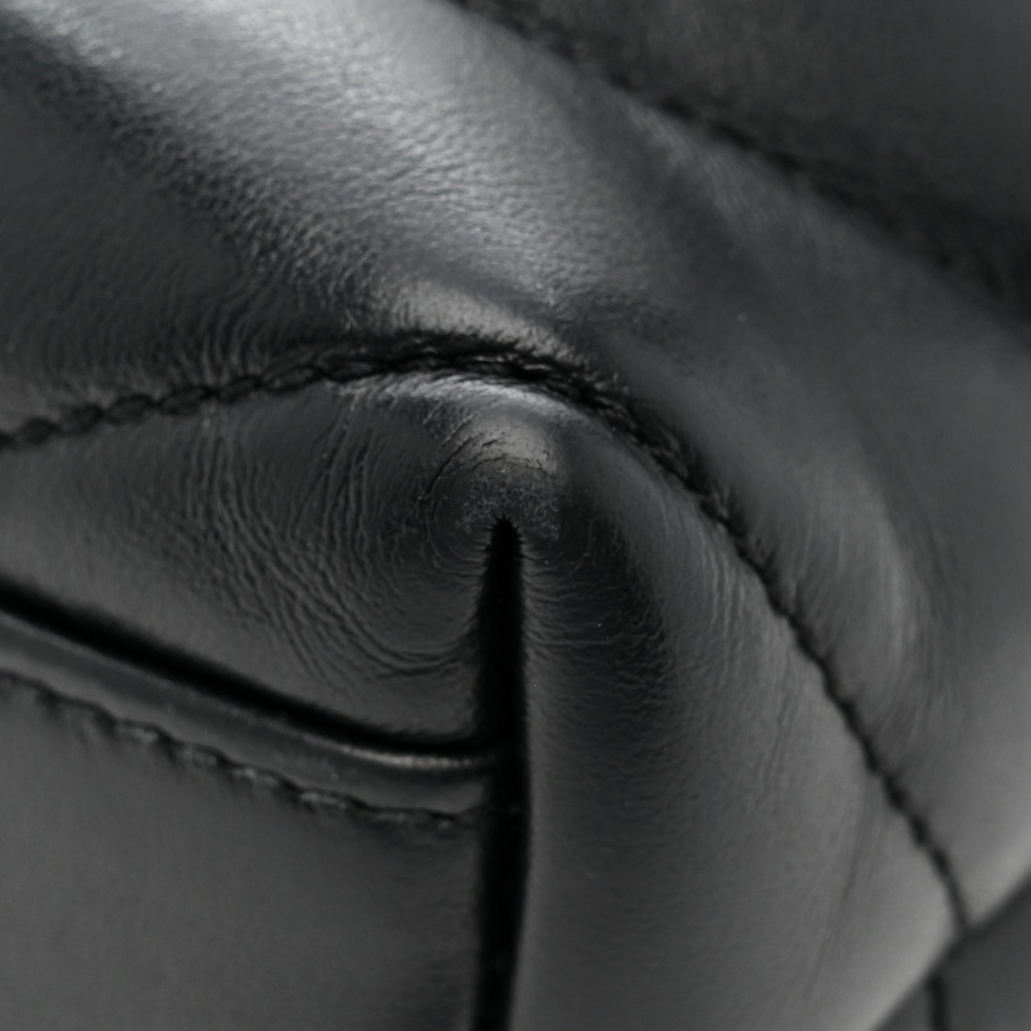 Calfskin Y Quilted Monogram Toy Loulou Crossbody Bag Black