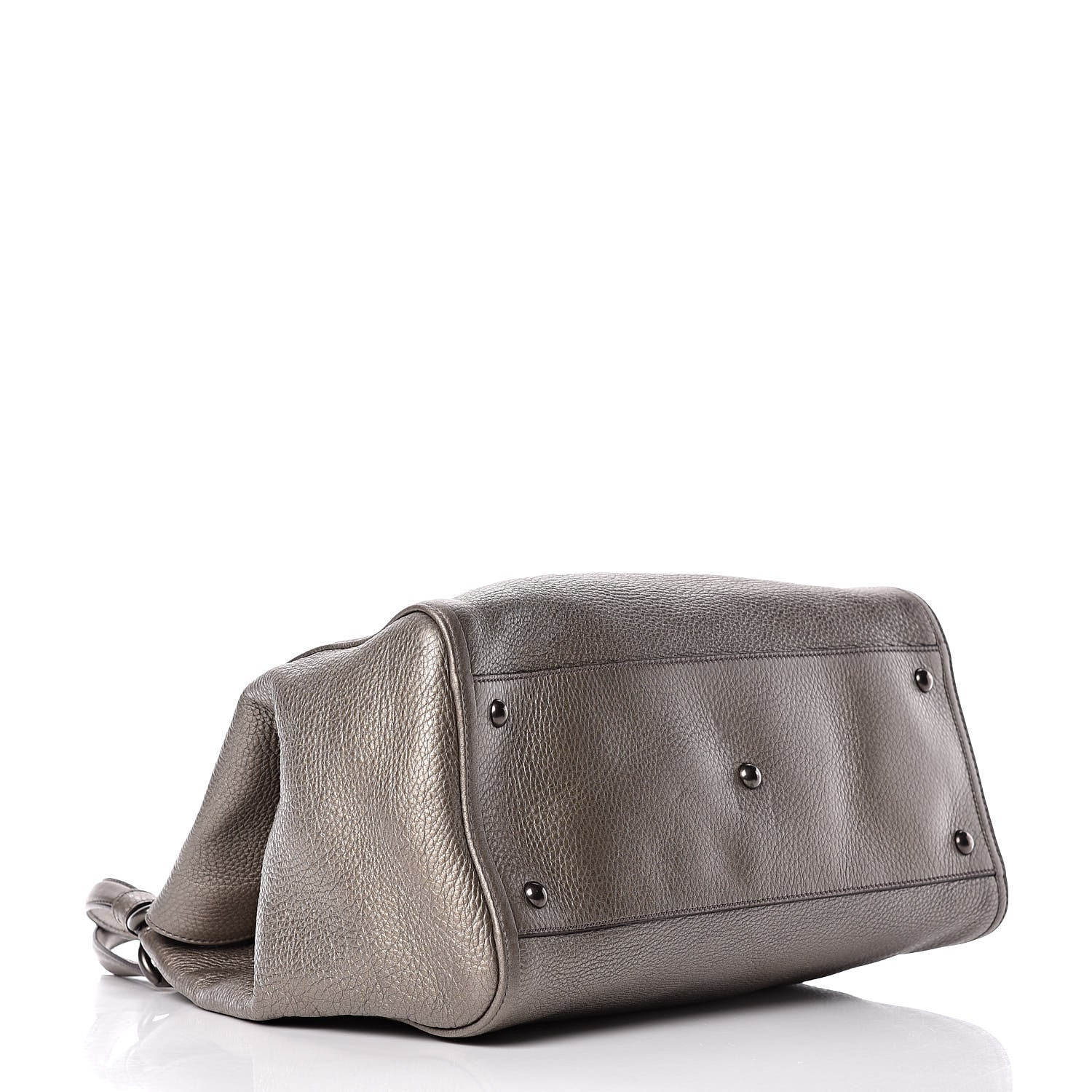 Gucci Metallic Pebbled Calfskin Medium Soho Shoulder Bag Sasso 4 of 10