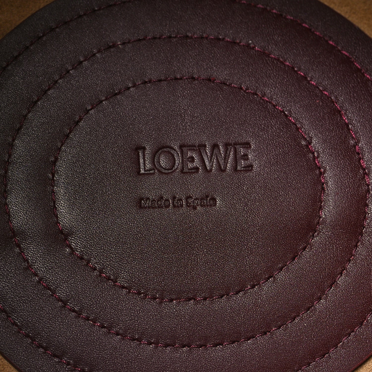 Loewe Shiny Nappa Calfskin Small Paseo Bag Burgundy 6 of 9