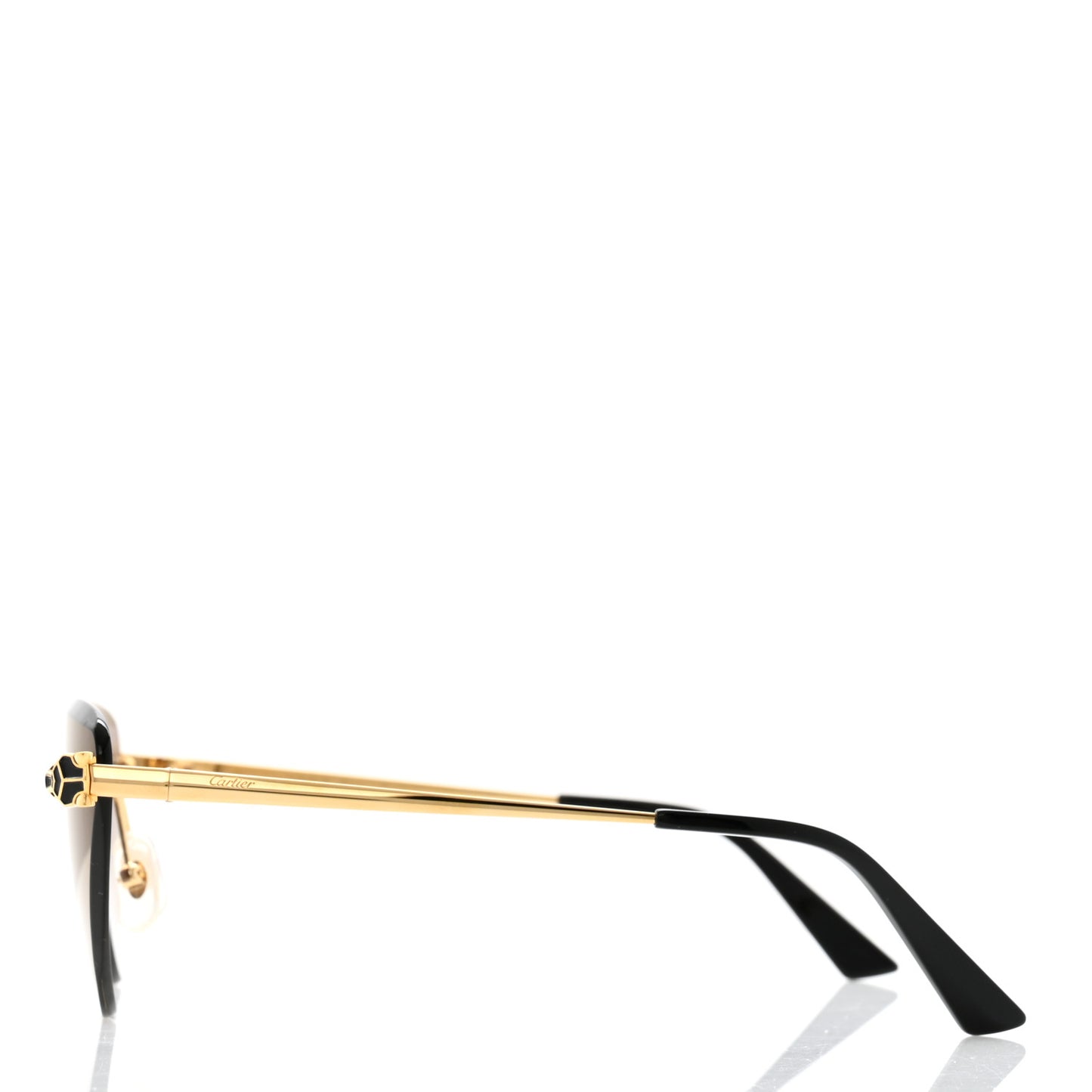 Panthere De Cartier Cat Eye Sunglasses CT0399S Gold Black