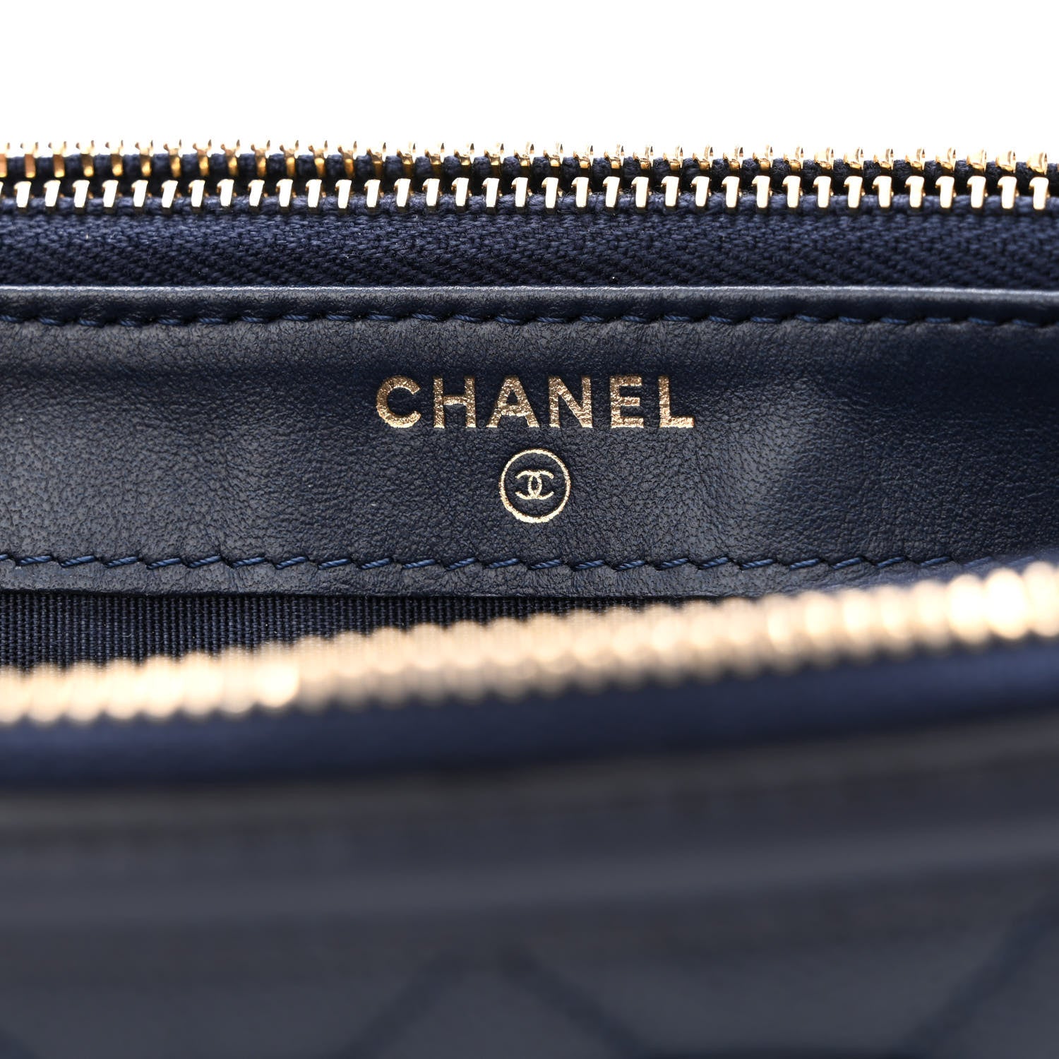 Chanel Caviar Quilted CC Filigree Clutch With Chain Navy 8 of 12