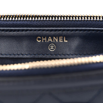 Chanel Caviar Quilted CC Filigree Clutch With Chain Navy 8 of 12