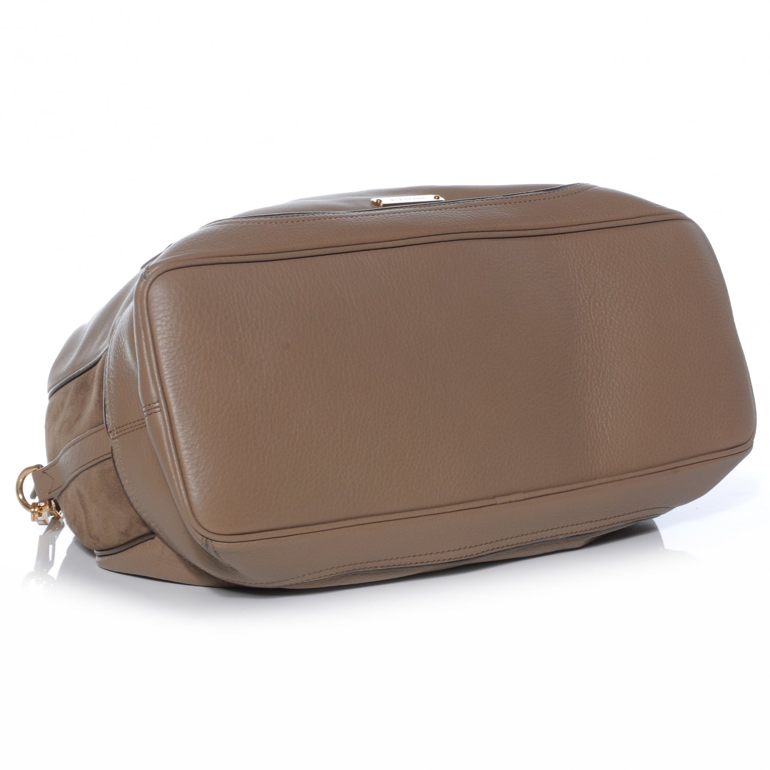 Burberry Leather Suede Earlsburn Mixed Media Tote Mole Grey 4 of 9