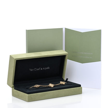 Van Cleef & Arpels 18K Yellow Gold 5 Motifs Guilloche Vintage Alhambra Bracelet 2 of 4