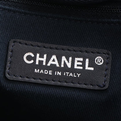 Chanel Denim Large Deauville Tote Dark Blue 5 of 9