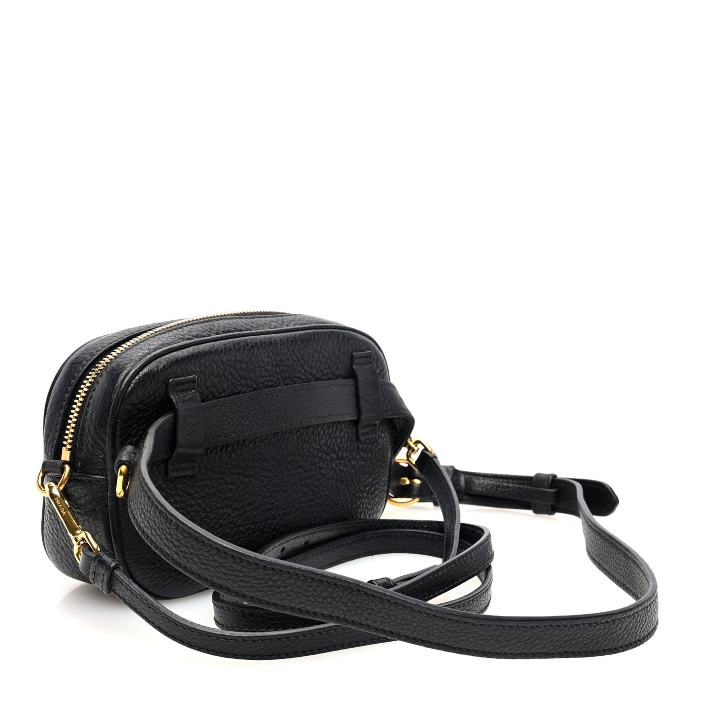 Vitello Daino Logo Belt Bag Black