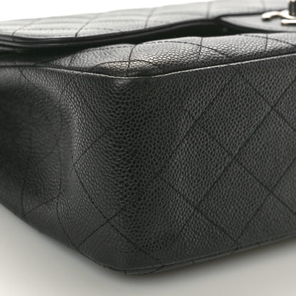 Chanel Caviar Quilted Jumbo Double Flap Black 9 of 10