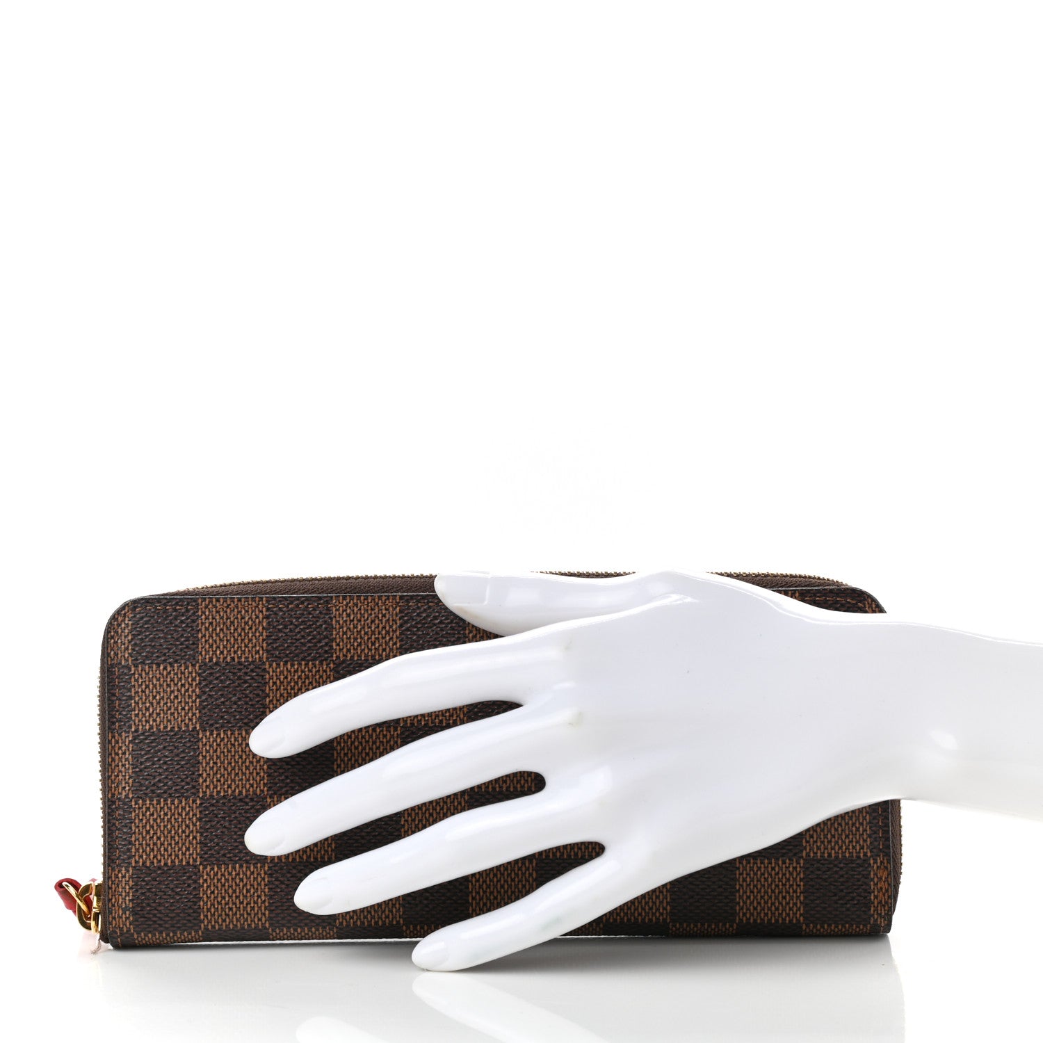 Louis Vuitton Damier Ebene Clemence Wallet Cherry 2 of 9