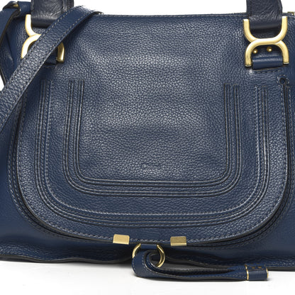Chloe Calfskin Medium Marcie Satchel Royal Navy 10 of 10