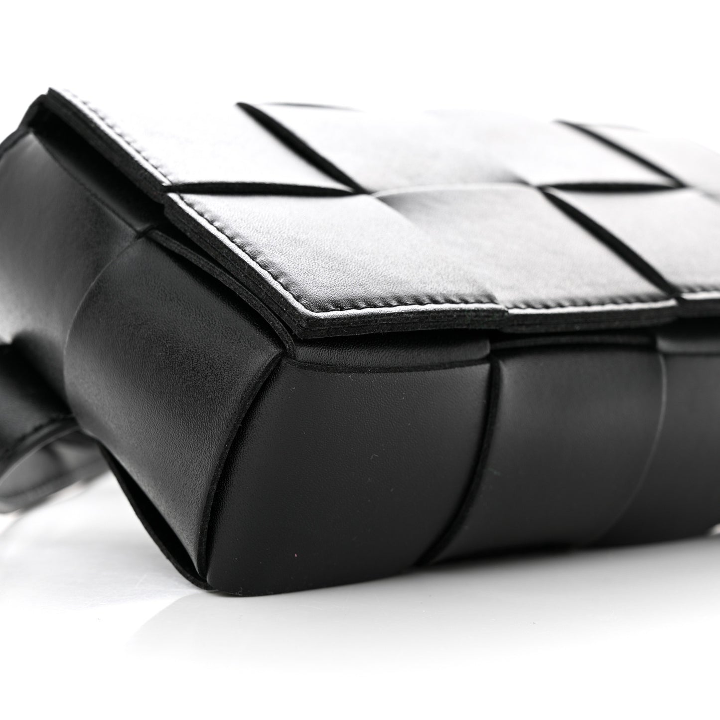 Nappa Maxi Intreccio The Belt Cassette Bag Black