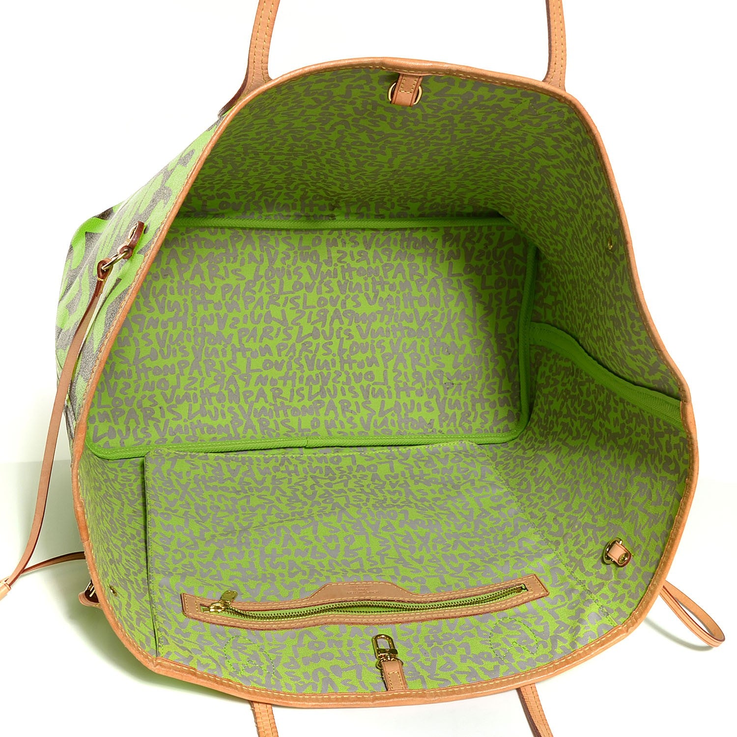 Louis Vuitton Monogram Graffiti Neverfull GM Green 5 of 7