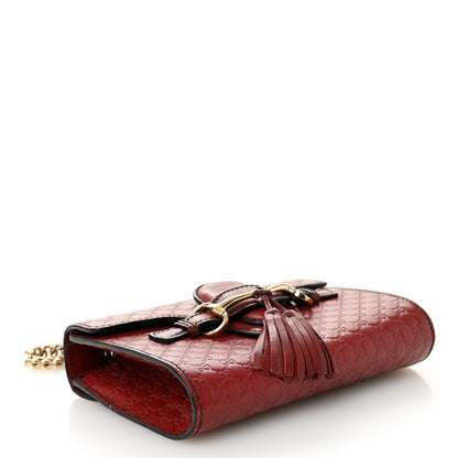 Gucci Soft Microguccissima Mini Emily Chain Shoulder Bag Rosso 4 of 13