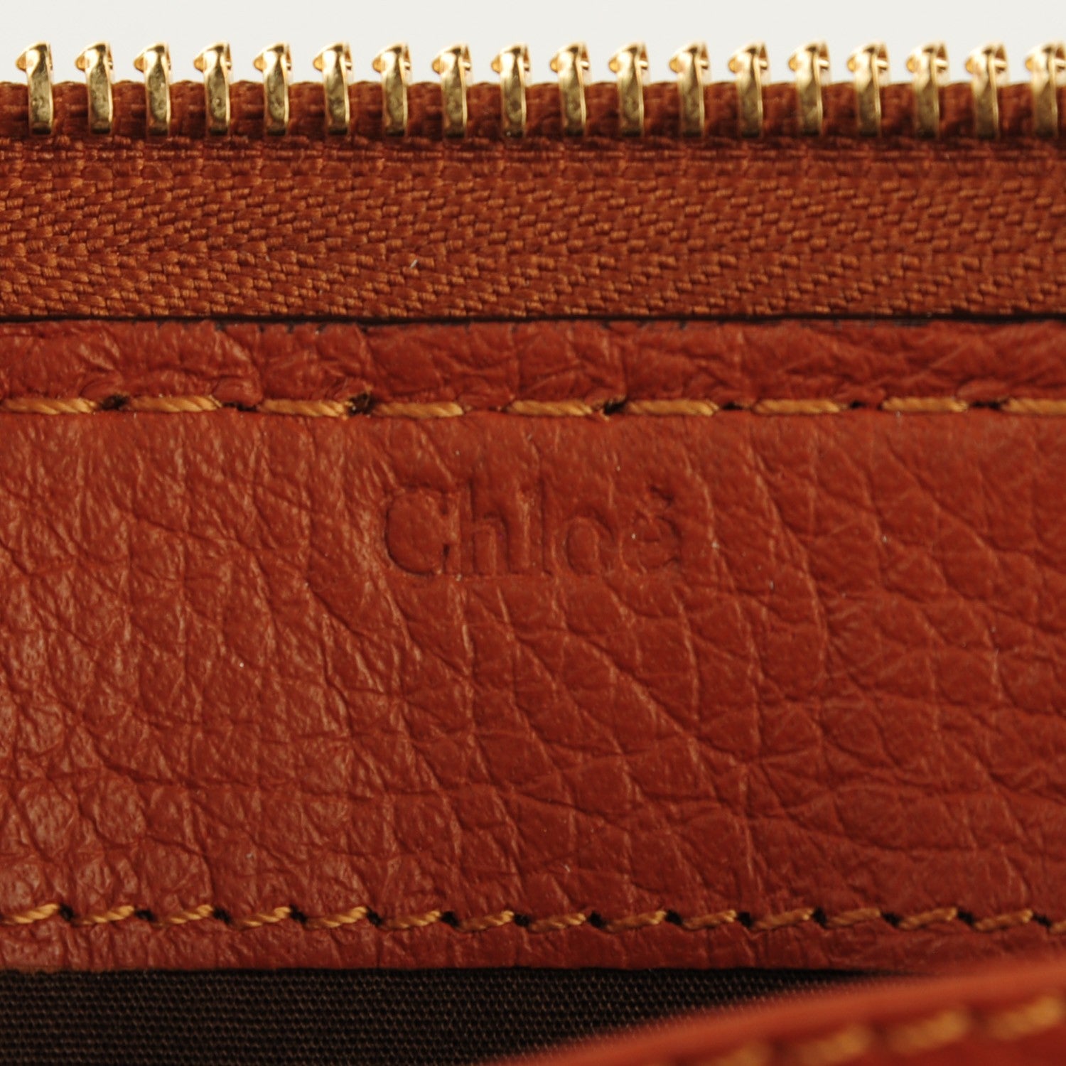 Chloe Grained Calfskin Marcie Long Zip Around Wallet Tan 6 of 9