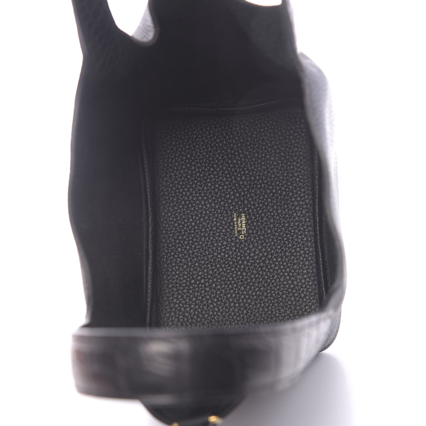Taurillon Clemence Matte Alligator Picotin Lock Touch 18 PM Black
