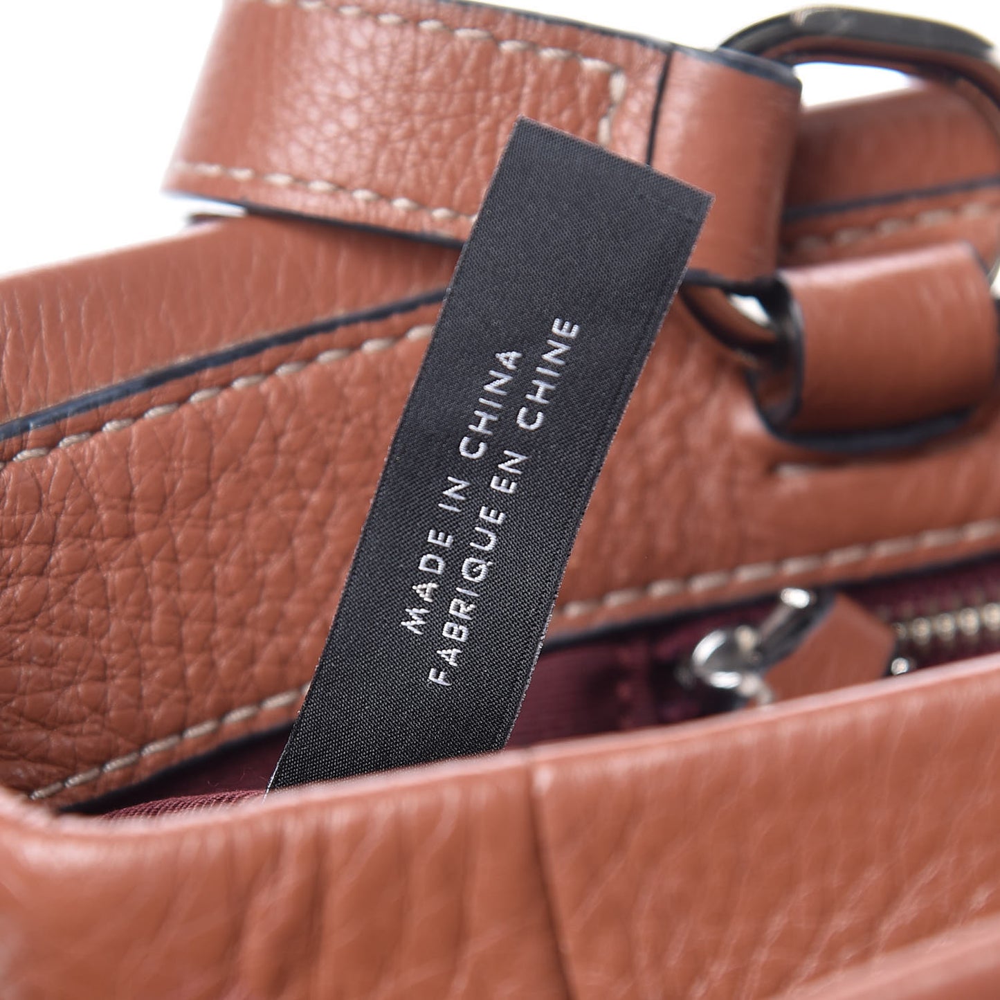 Grained Calfskin Maverick Tote Cognac