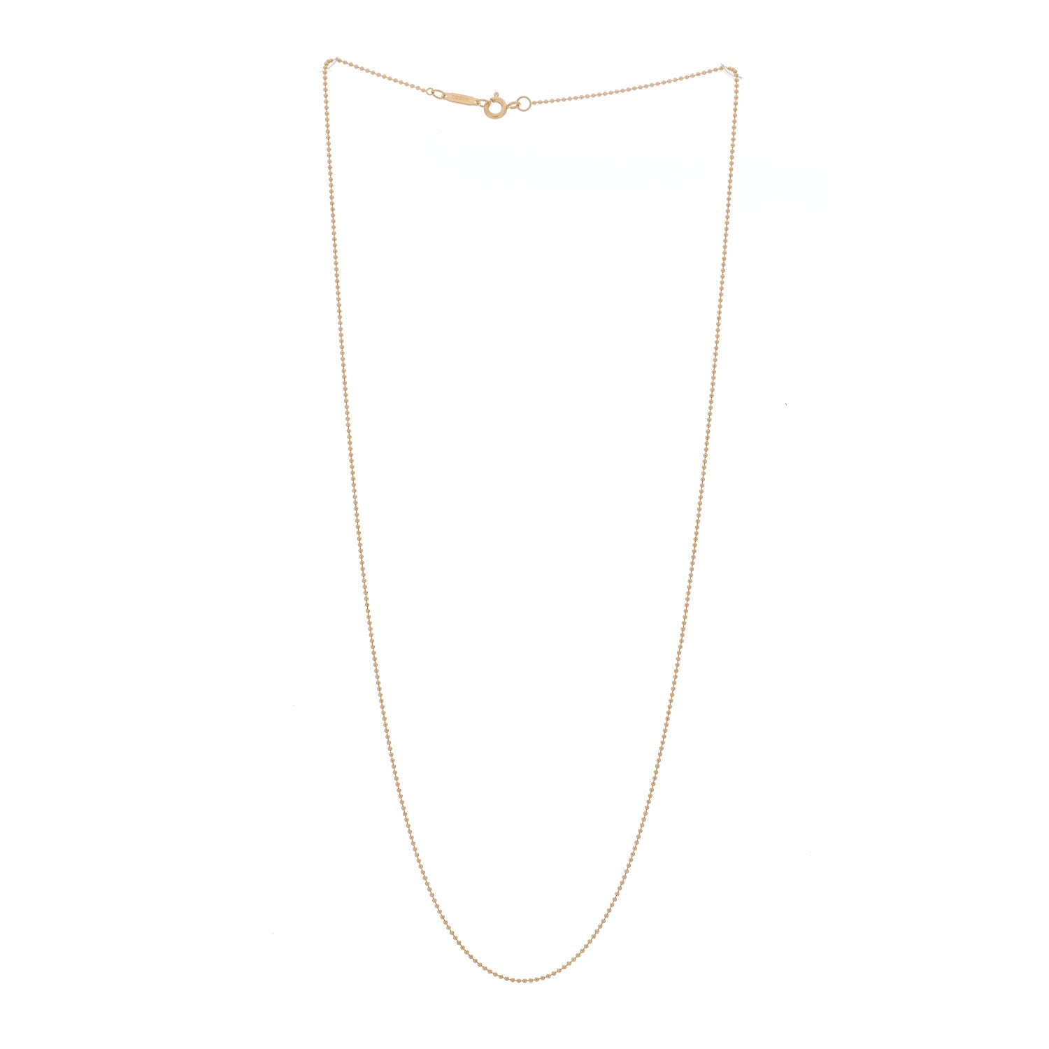 Tiffany 18K Rose Gold Beaded Chain Necklace 20" 3 of 6