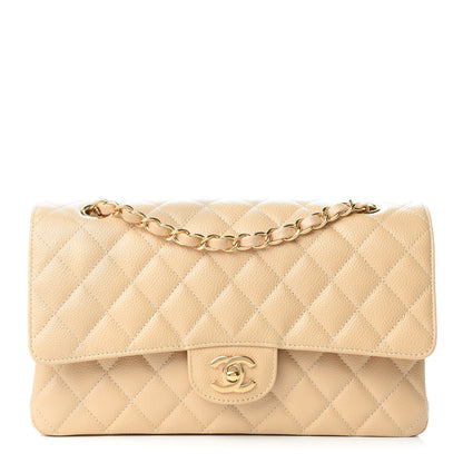Chanel Caviar Quilted Medium Double Flap Beige Clair 1 of 9