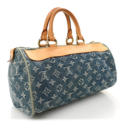 Louis Vuitton Monogram Denim Neo Speedy Blue 3 of 14