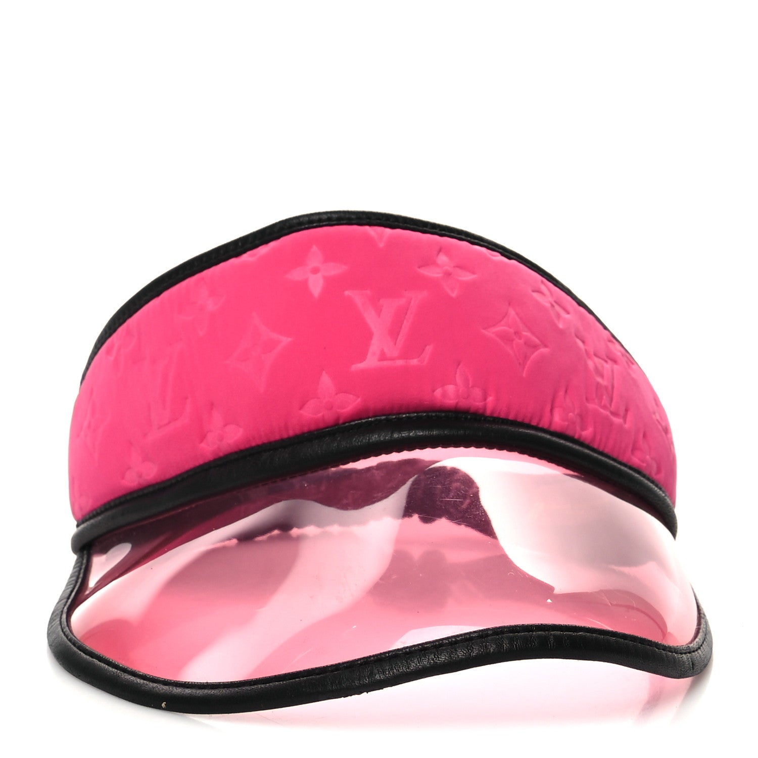 Louis Vuitton Calfskin Nylon PVC Monogram Visor Fuchsia Black 2 of 6