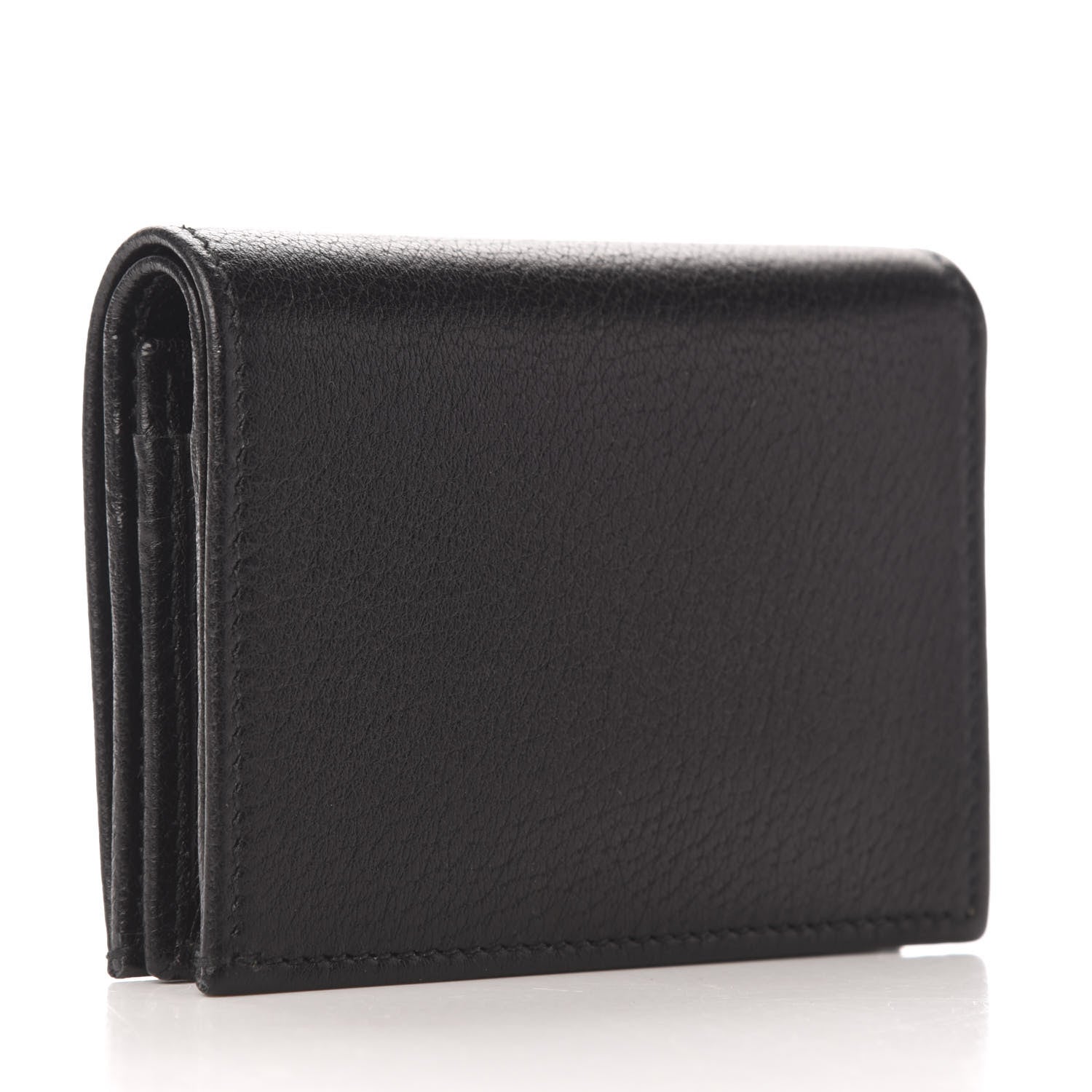Gucci Calfskin Crystal Double G Card Case Black 3 of 8