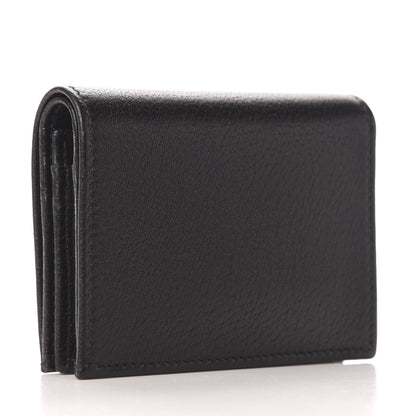 Gucci Calfskin Crystal Double G Card Case Black 3 of 8