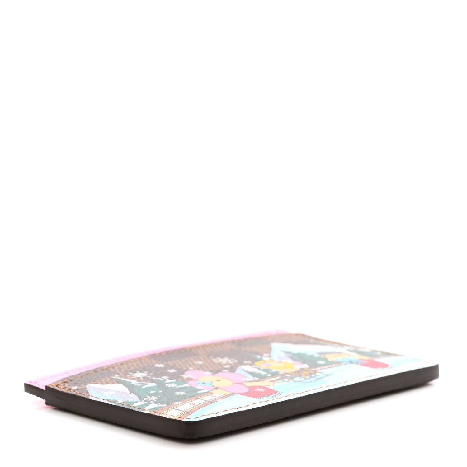 Louis Vuitton Damier Ebene 2023 Christmas Animation Alpine Cardholder Pink 4 of 7
