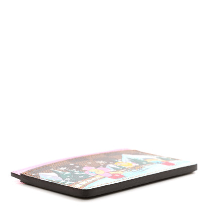 Louis Vuitton Damier Ebene 2023 Christmas Animation Alpine Cardholder Pink 4 of 7