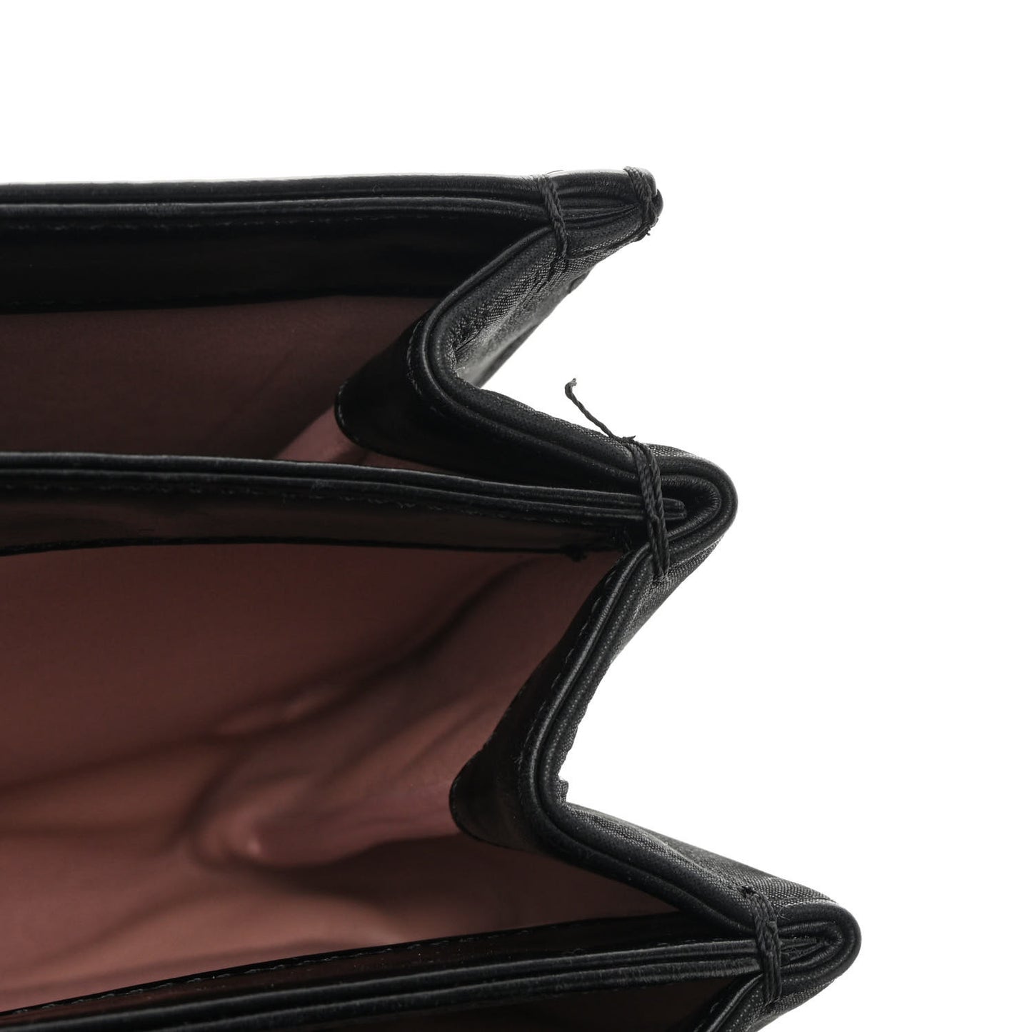 Iridescent Calfskin Quilted Small Straight Lined Flap Black