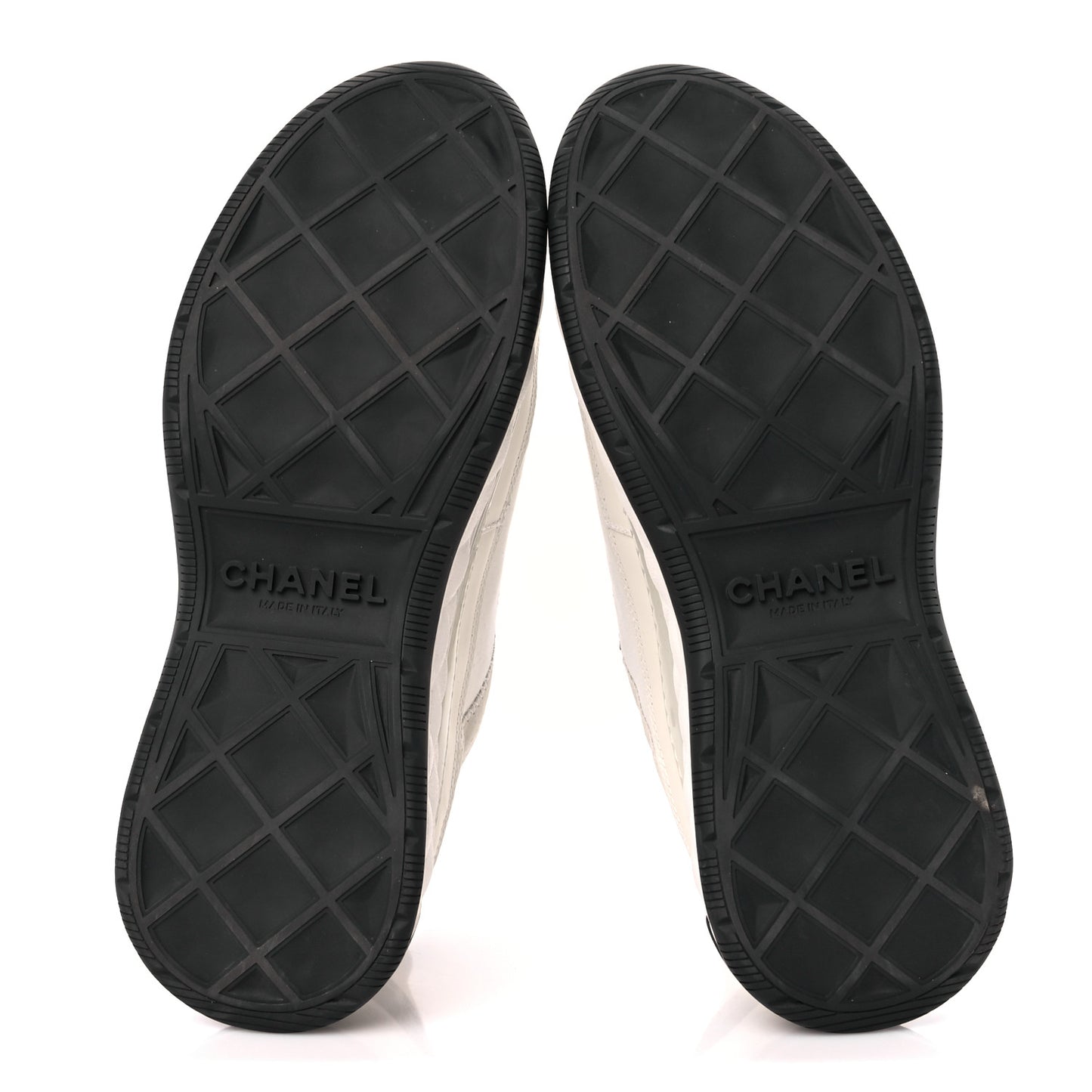 Velvet Calfskin Mixed Fibers CC Sneakers 39 Ivory Black
