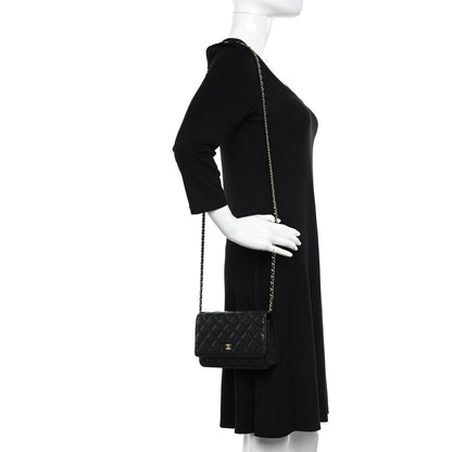 Chanel Caviar Quilted Wallet on Chain WOC Black 2 of 13