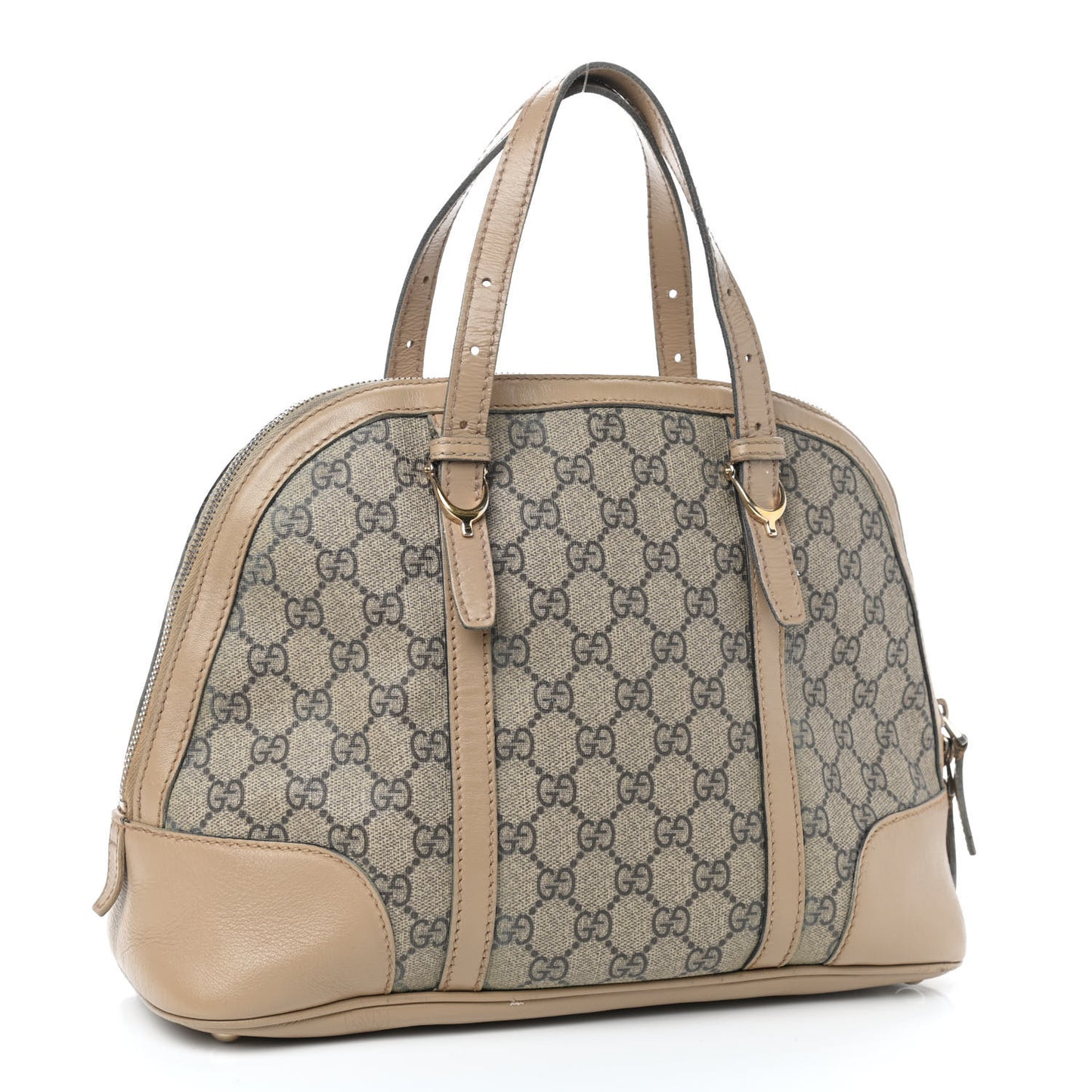 GG Supreme Monogram Small Nice Top Handle Dome Bag Beige