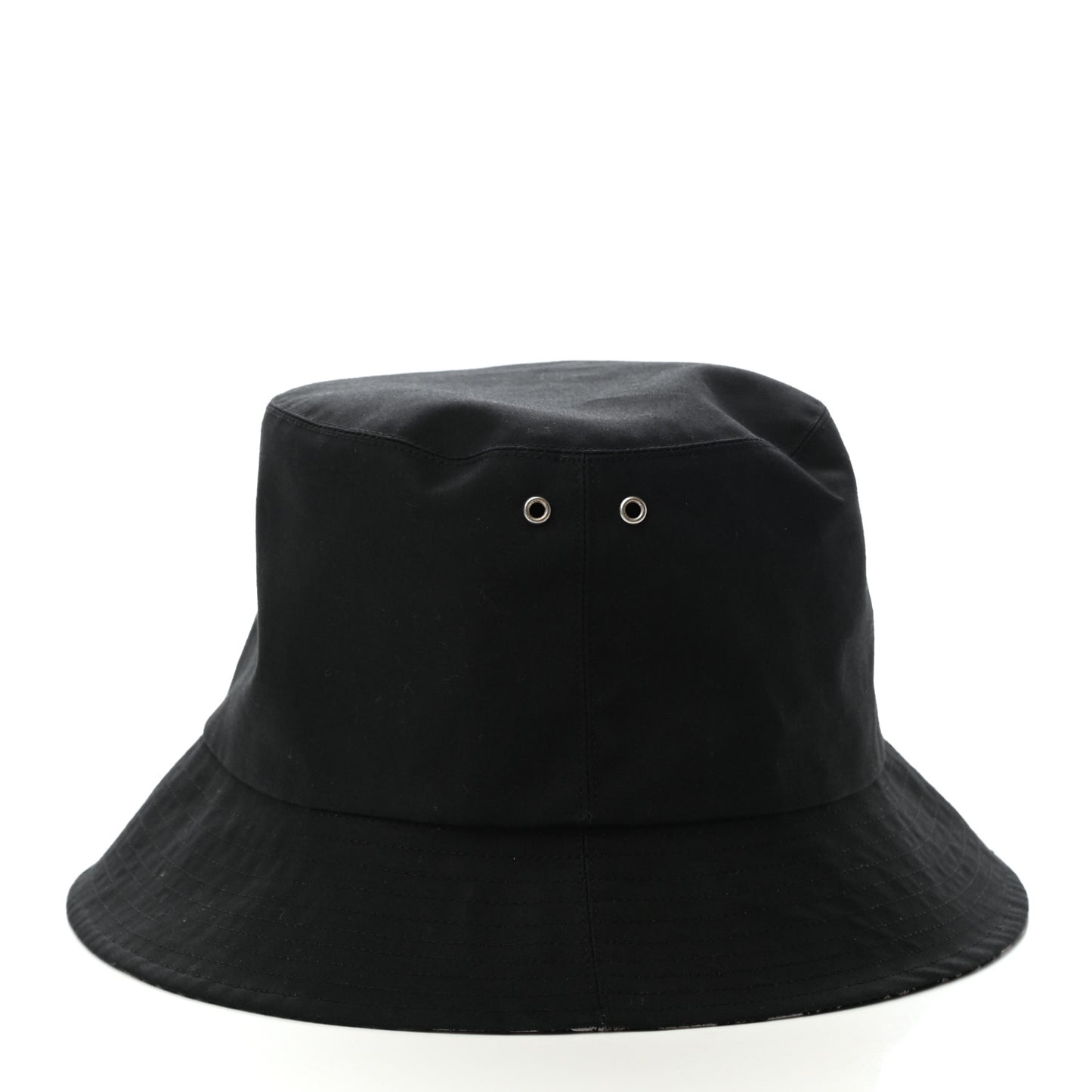 Polyester Cotton Oblique Teddy-D Brim Bucket Hat 57 Black