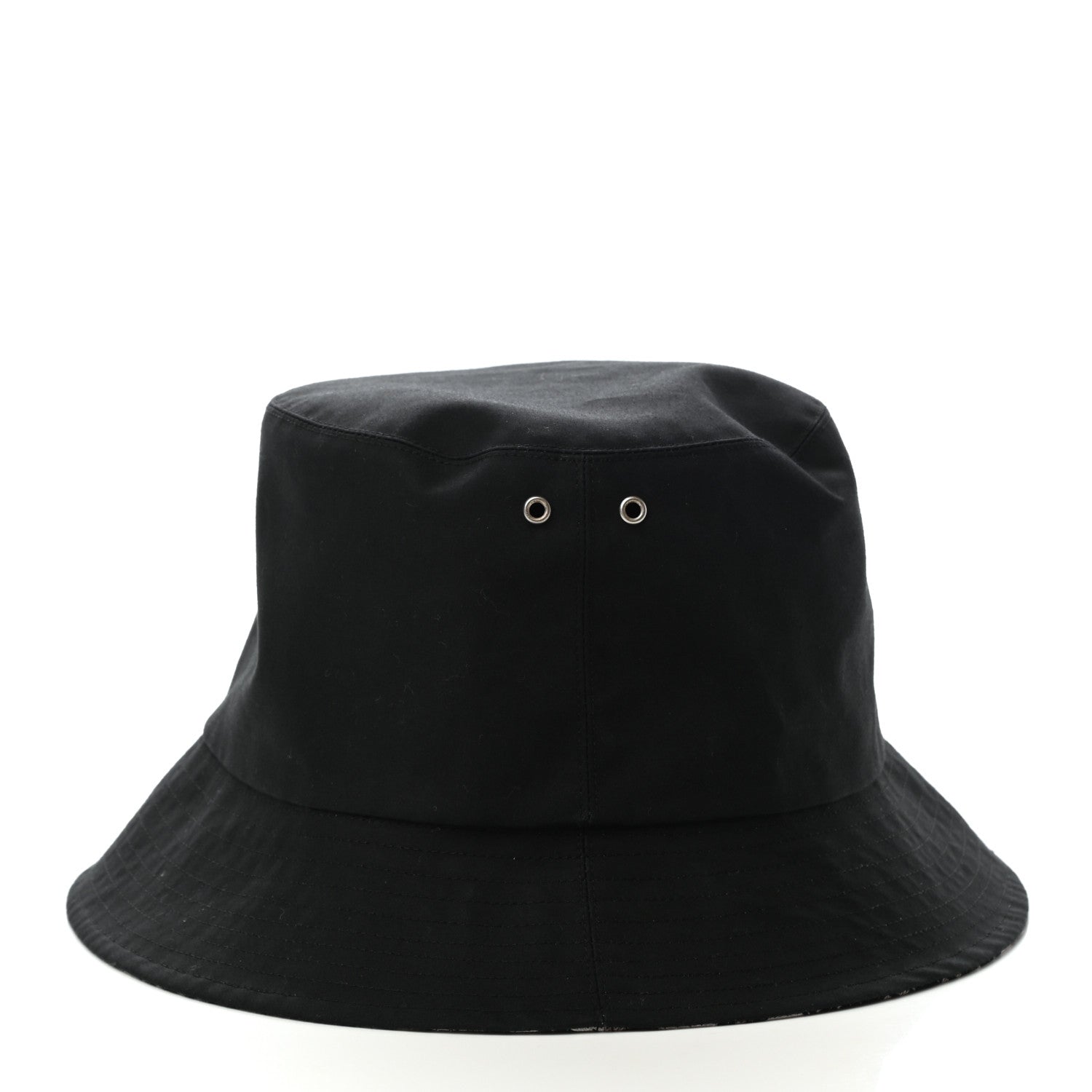 Christian Dior Polyester Cotton Oblique Teddy-D Brim Bucket Hat 57 Black 7 of 23