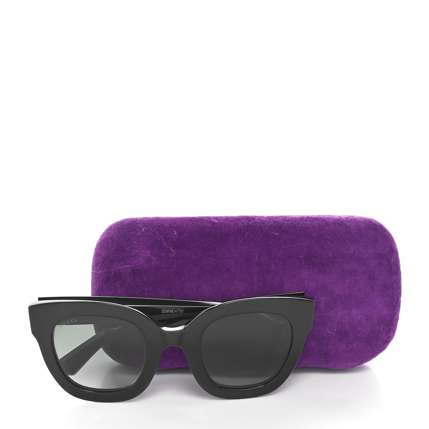 Acetate Crystal Star Round Frame Sunglasses GG0208S Black