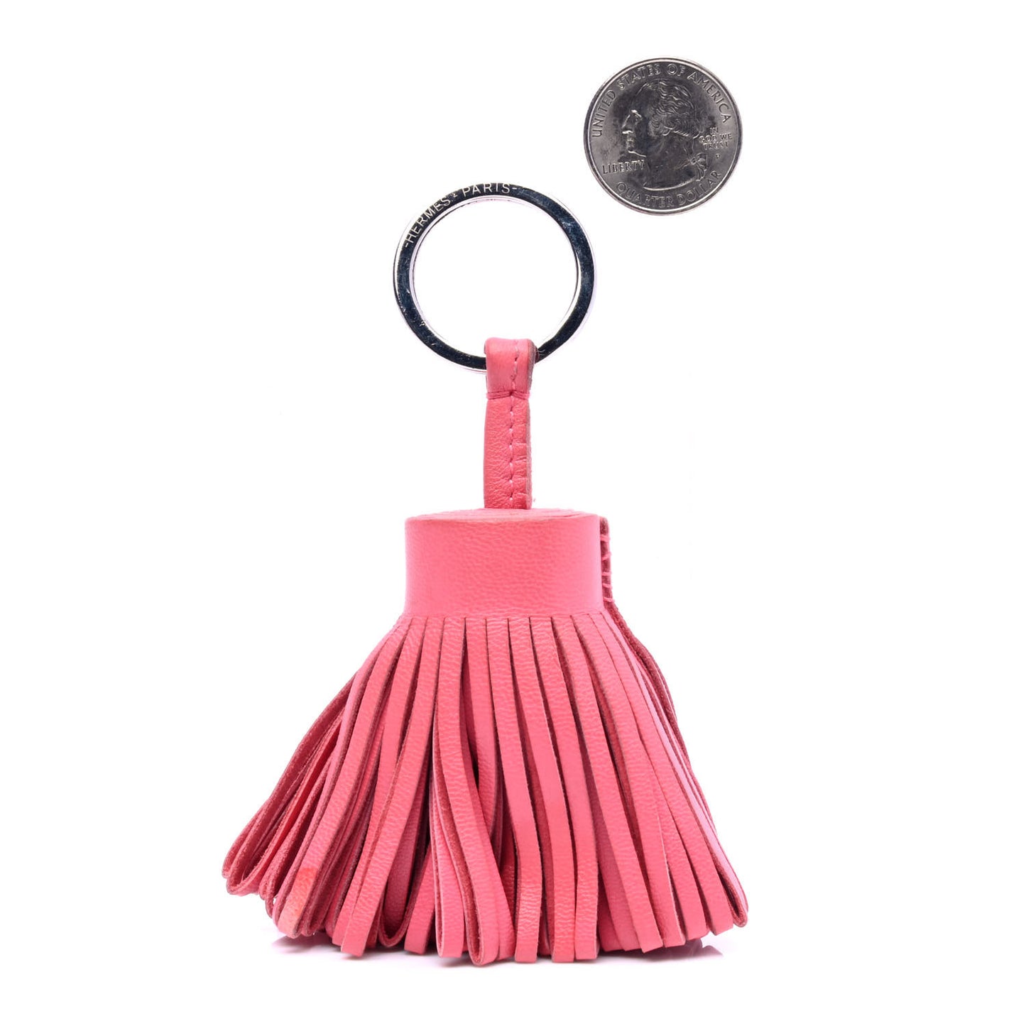 Lambskin Carmen Tassel Key Holder Rose Azalee
