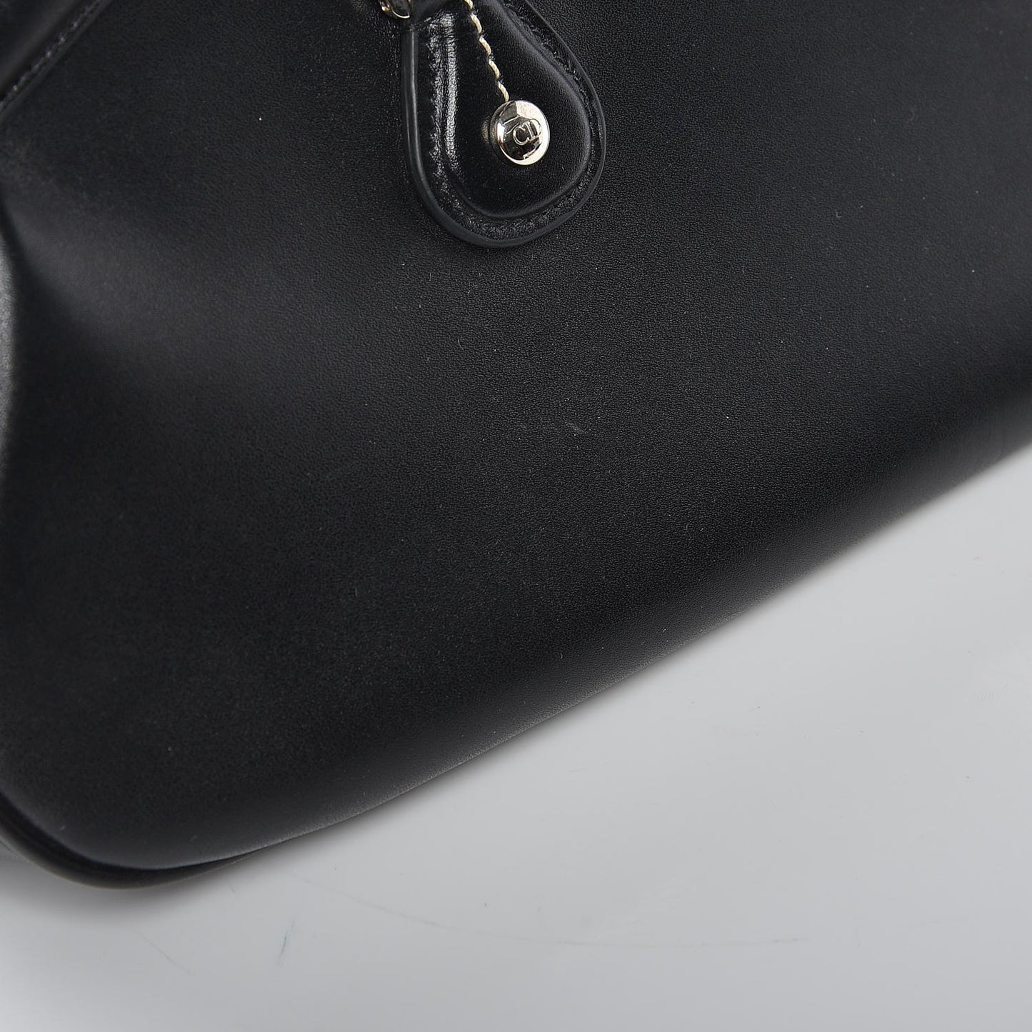 Calfskin Frame Satchel Black