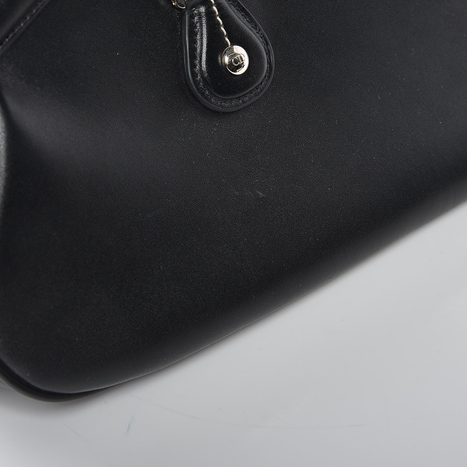 Christian Dior Calfskin Frame Satchel Black 8 of 12