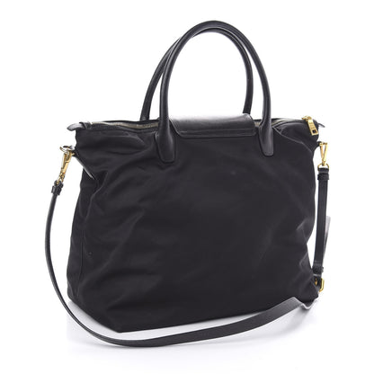 Prada Saffiano Tessuto Nylon Tote Black 3 of 11