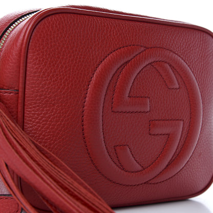 Gucci Pebbled Calfskin Small Soho Disco Bag Tabasco Red 9 of 9