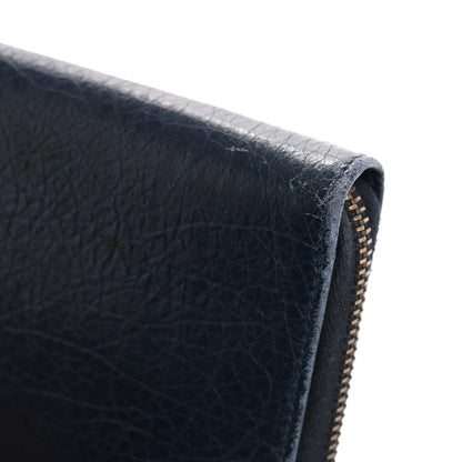 Balenciaga Agneau Classic Hardware Continental Zip Around Wallet Bleu Obscur 12 of 14