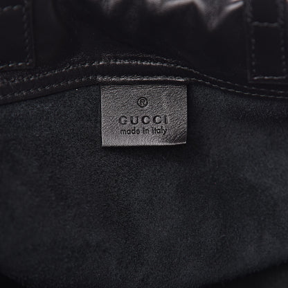 Gucci Calfskin Logo Drawstring Backpack Black 7 of 12