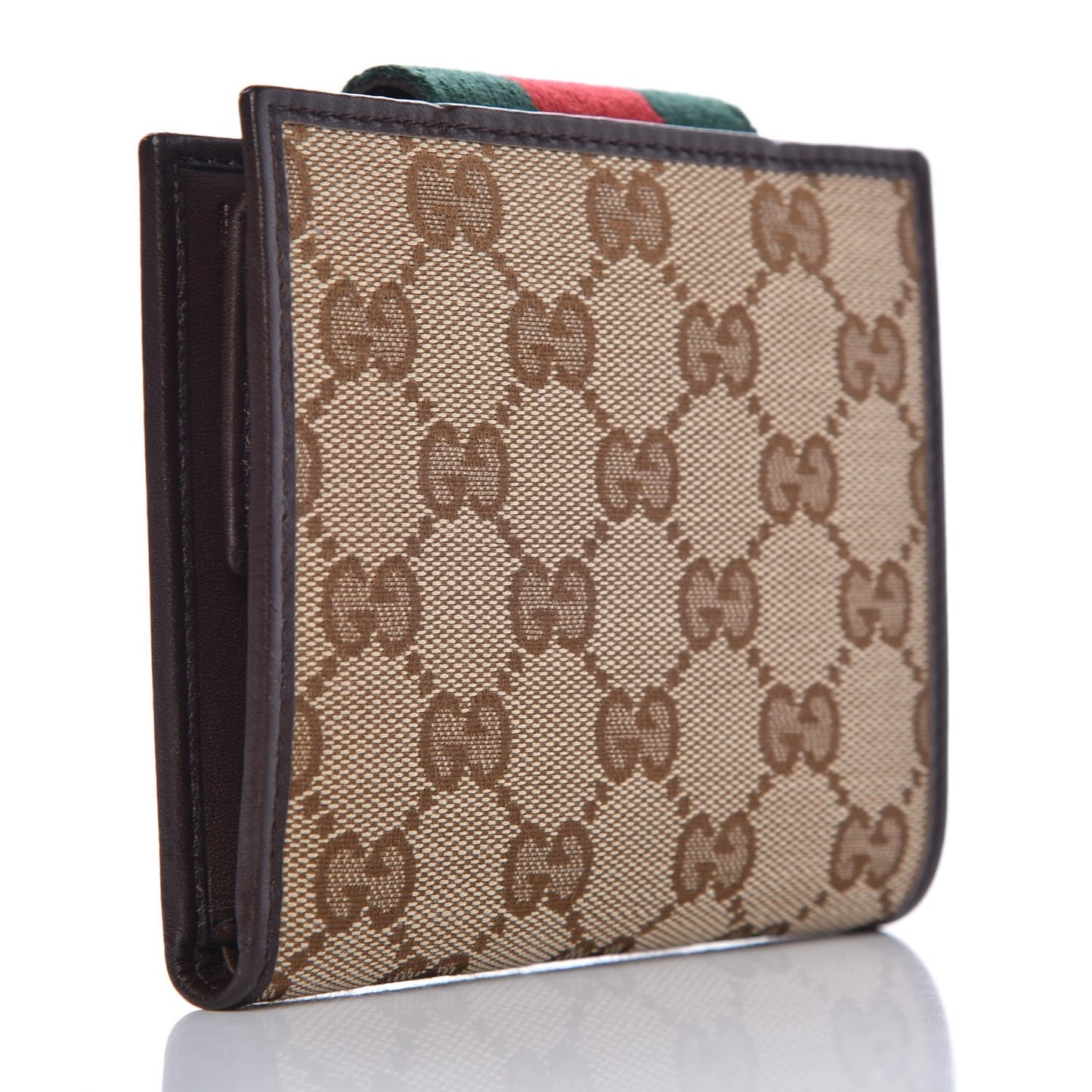 Monogram Web Ladies Web French Wallet Brown