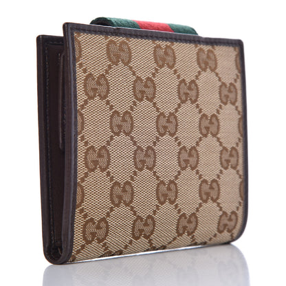 Gucci Monogram Web Ladies Web French Wallet Brown 3 of 7