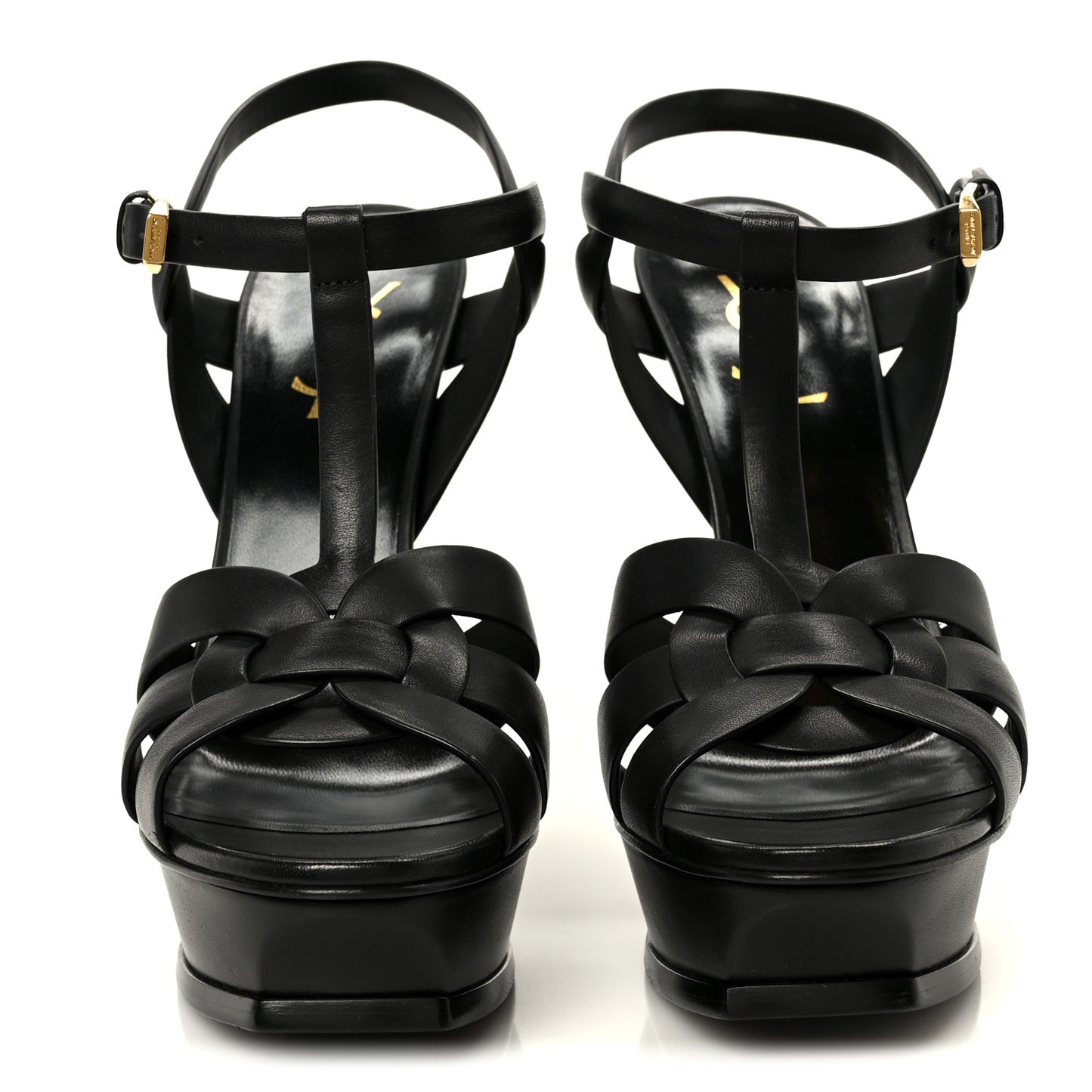 Calfskin Tribute 105 Platform Sandals 39.5 Black
