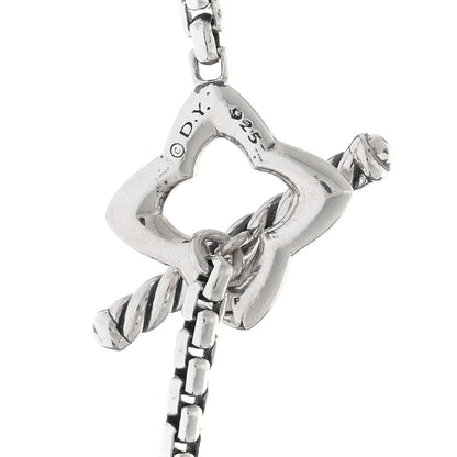 David Yurman Sterling Silver 25mm Quatrefoil Chain Necklace 4 of 5