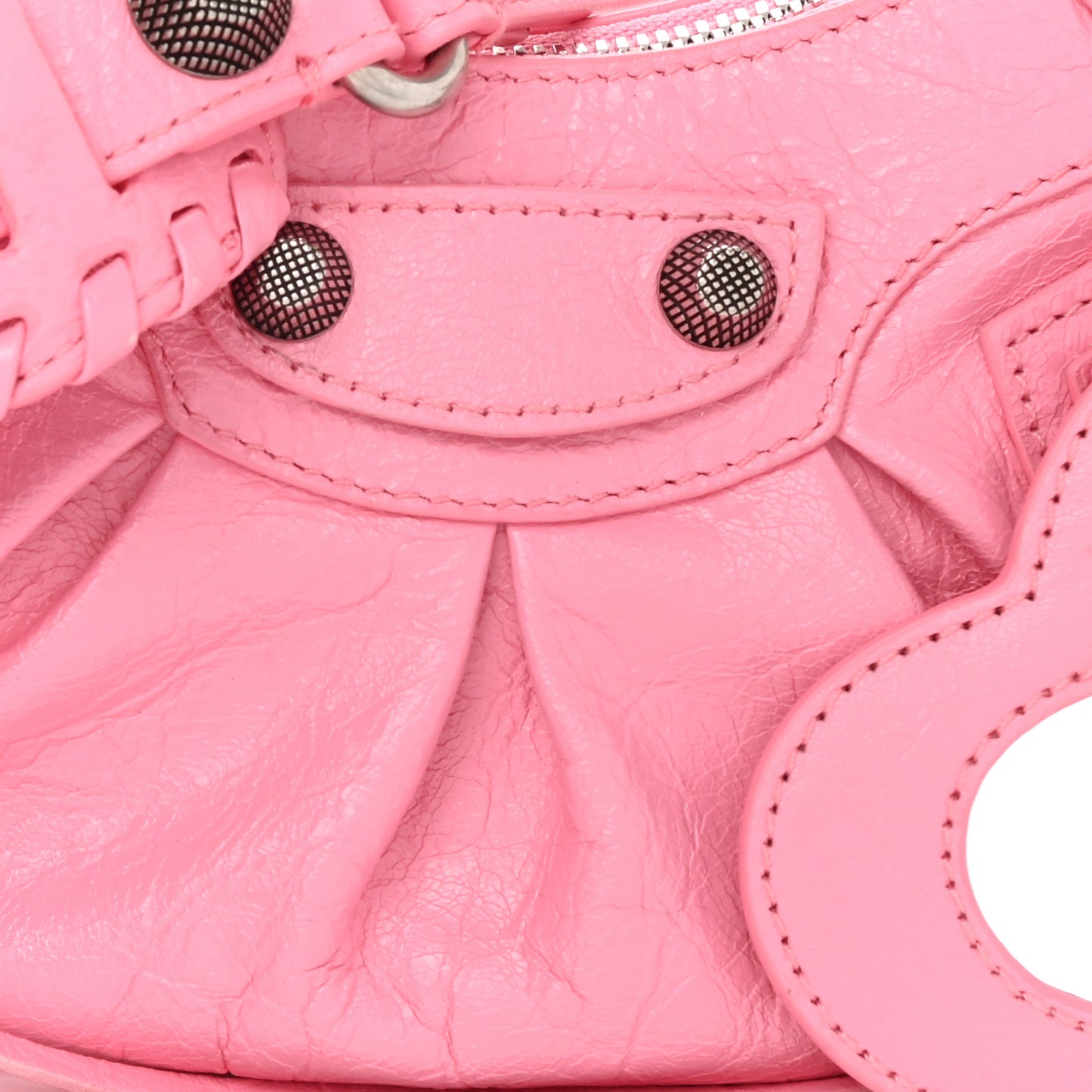 Agneau Arena Le Cagole Shoulder Bag XS Sweet Pink