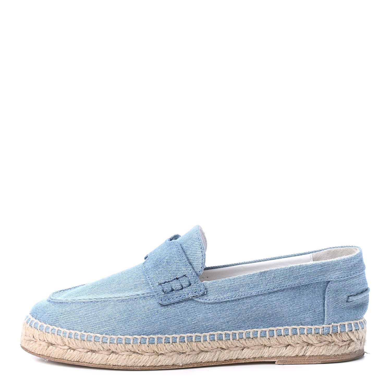 Hermes Denim Canvas Womens Trip Espadrilles 36 Bleu Clair 1 of 4
