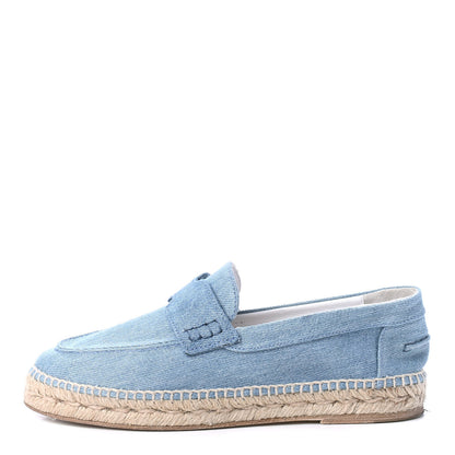 Hermes Denim Canvas Womens Trip Espadrilles 36 Bleu Clair 1 of 4